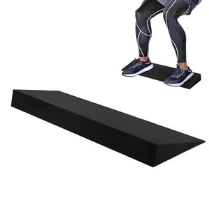 Squat Wedge Block großer einteiliger Kniebeuge Keilbraun für die Knie Ferse Ei - Bild 1 von 11
