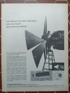 9/1964 PUB HAMILTON STANDARD V/STOL PROPELLER HELICE ORIGINAL FRENCH AD - Picture 1 of 1