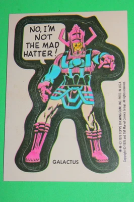 1976 TOPPS MARVEL SUPER HEROES STICKERS Galactus No, I'm not the Mad Hatter! - Image 1 of 4