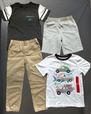 Kids Headquarters Boys' Outfit 4-Piece Set T-Shirts, Pants, Short, Size 6 New - Image 1 of 4