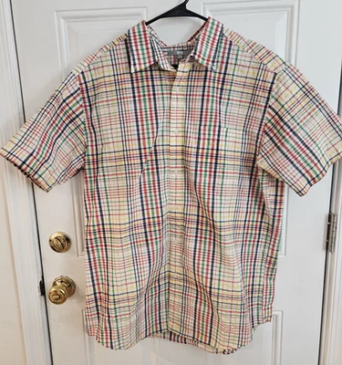 Uniqlo Men’s Seersucker Plaid Button Up Short Sleeve Shirt Multicolor Size XXL - Image 1 of 4