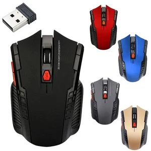 Pc Optical Wireless Mouse Laptop Cordless Usb Computer 2.4GHz Gaming Scroll Mice - Picture 1 of 27