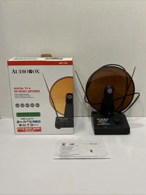 Antena de TV digital para televisión interior Audiobox ANT-100 60 millas de alcance VHF/UHF/FM Foto 1 de 4