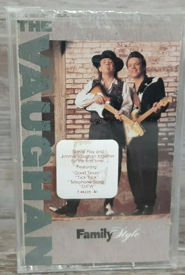 1990 Stevie Ray/Jimmy Vaughn Brothers "Family Style" Cassette NEW - Image 1 of 2