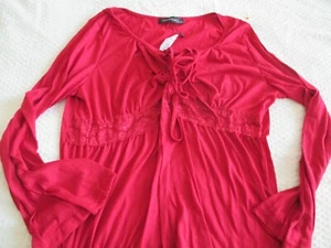 Womens red long sleeve shirt Zanzea lace and tie size 4XL - Picture 1 of 1