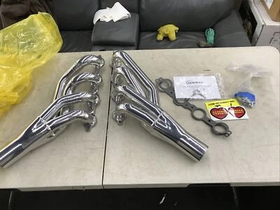 Cabezal Hooker corazón negro de longitud media recubierto de plata para Chevrolet Camaro 1970-81 Foto 1 de 4