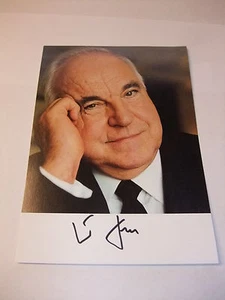 s AK Autogrammkarte Foto mit Original Autogramm Helmut Kohl handsigniert - Bild 1 von 1