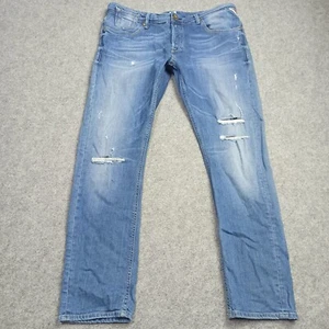 Pantalones de mezclilla para mujer Replay Leena Boyfit W31 azul novio elásticos botones desgastados - Imagen 1 de 14