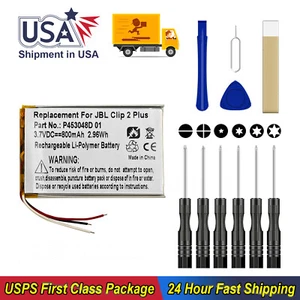 For JBL Clip 2 Plus Bluetooth Speaker P453048D 01 Battery 800mAh Replacement - Picture 1 of 7