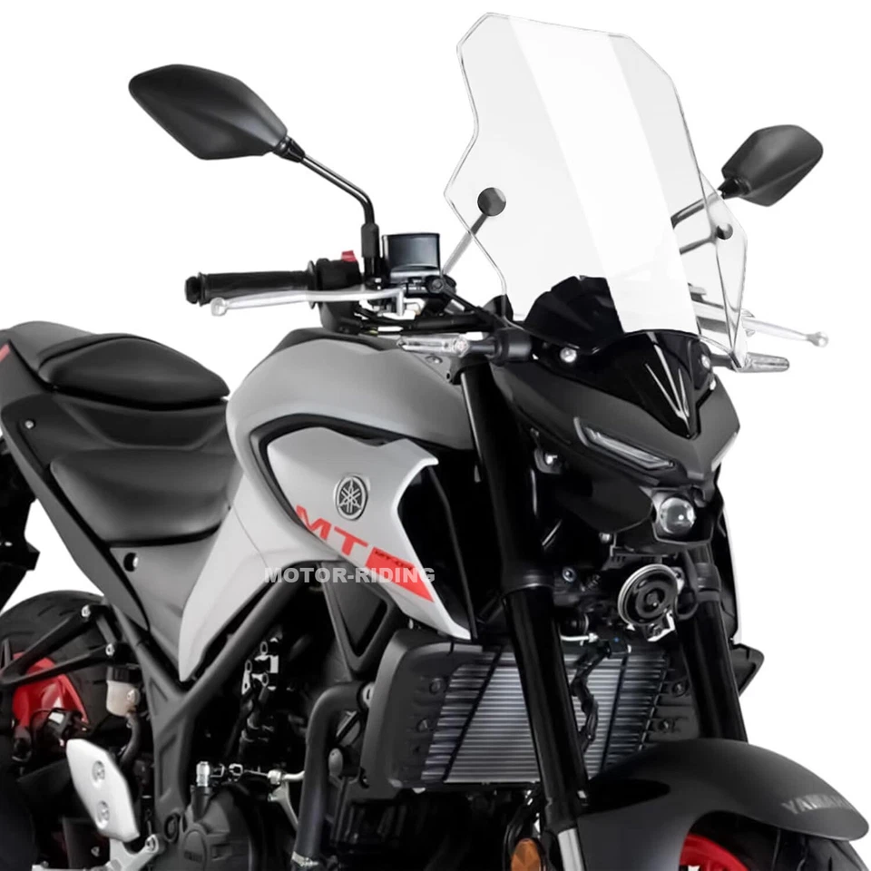 For Honda Shadow ACE VT750C Large Motorcycle Clear Windshield 7/8" 1" Handlebar - Image 1 of 4