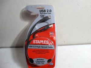 Cable USB 2.0 de alta velocidad 10' contactos chapados en oro 24 K - Imagen 1 de 2
