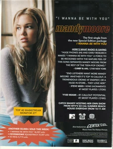 Mandy Moore 2000 Ad- I Wanna Be With You advertisement - Picture 1 of 1