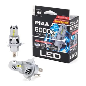 PIAA headlight/fog lamp LED 6000K 12V/24V shared 34/34W Hi5500/Lo4500lm H4 2pce - Picture 1 of 1