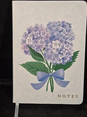 Eccolo Purple Bouquet Bow Floral Lined Notebook Diary Journal Notes 6"x8" NEW - Image 1 of 4