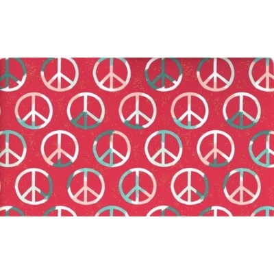 Hallmark Wrapping Paper Christmas Peace Symbols Red Paper Roll 35 sq ft Holiday - Image 1 of 4