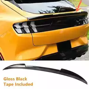 FITS FOR 21-24 FORD MUSTANG MACH-E REAR TRUNK V-STYLE BLACK MID SPOILER WING - Picture 1 of 15