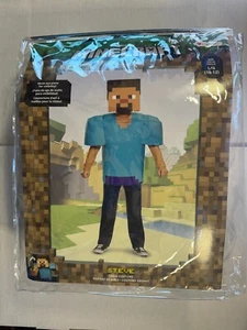 Minecraft Steve Costume Halloween Disguise Kid Large 10-12 Dress Up Pretend Play - Picture 1 of 4
