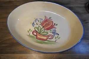 RARO Plato Grande 16" Vintage 1971 Los Angeles Potteries Servir * En todo el mundo * - Imagen 1 de 8