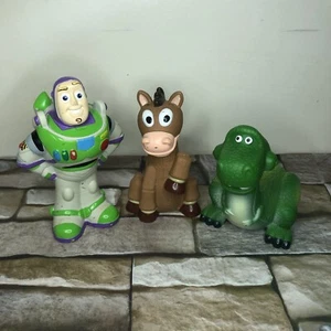 Disney Pixar Toy Story Buzz Lightyear Bullseye Dino PVC Gomma Action Figures - Picture 1 of 13