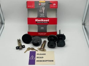 Kwikset 991 Pismo gleichschließend Zugangsknopf und Einzylinder Riegel Combo Pack LESEN - Bild 1 von 3