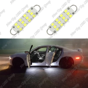 2x White 44mm Rigid Loop 561 562 LED Interior Map Dome Door Trunk Light Bulbs - Picture 1 of 10