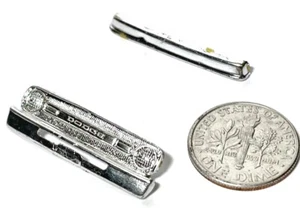 2pc 1980s HO Slot Car Aurora 4-Gear DODGE VAN Chrome BUMPERS OEM Upgrade Parts! - Picture 1 of 2