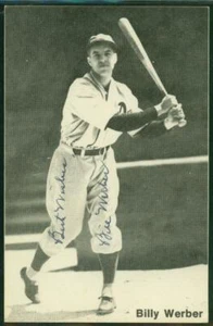 3.5x5.5 Photo, 20, Athletics, Original Autograph PSA/DNA of Billy Werber - Picture 1 of 2