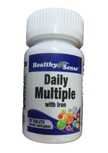 3x Bottles Healthy Sense Daily Multiple With Iron Tablets, 20 Per Bottle - Picture 1 of 2