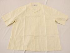 Topman Men's Short Sleeve Relaxed Revere Textured Shirt DS1 White Large
