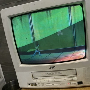 JVC 13" CRT TV Videorecorder Kombi TV-13142W 4 Kopf VHS SQPB Vintage Retro - Weiß - Bild 1 von 6