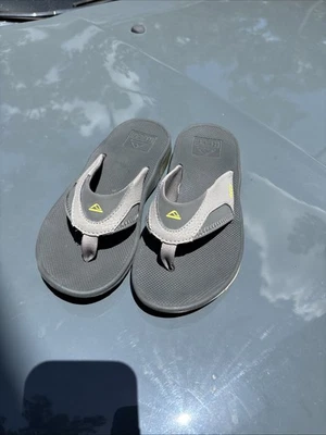 Sandalias Reef Niños 2/3 Abanico Chanclas Gris Puntera Cómodas Informales Parte Superior Baja Planas Foto 1 de 4