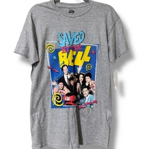 T-shirt uomo Saved By The Bell media 38/40 grigia manica corta girocollo cast nuova con etichetta - Foto 1 di 8