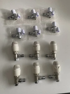 Drayton TRV Radiator Valves 15mm and Lockshields 15mm Set 6x - Picture 1 of 1