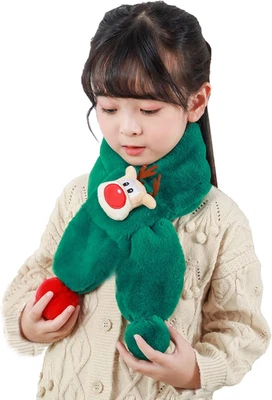 Girls/Boys Cute Deer Plush Warm Scarf - Outdoor Winter Neck Warmer (Ages 1-7) - Image 1 of 4