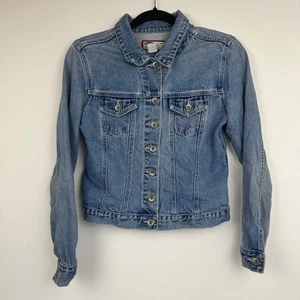 Vintage Old Navy Blue Jeans Youth 90s Y2K Retro Light Wash Denim Jean Jacket 16 - Picture 1 of 12
