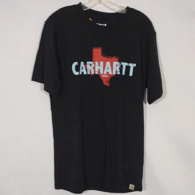 NUEVO CON ETIQUETAS Camisa Carhartt Para Hombre Calce Relajado Peso Pesado Manga Corta Texas Gráfico Talla S Foto 1 de 4