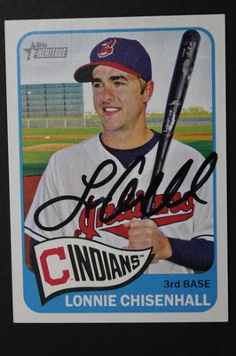 Lonnie Chisenhall Signed 2014 Topps Heritage #99 Autographed ROOKIE CLE INDIANS - Imagem 1 de 3