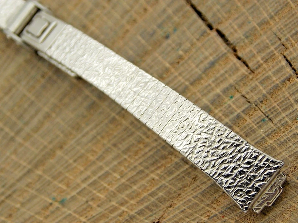 JB Champion Vintage NOS Unused Watch Band 8mm Ladies Stainless Sliding Clasp - Image 1 of 4