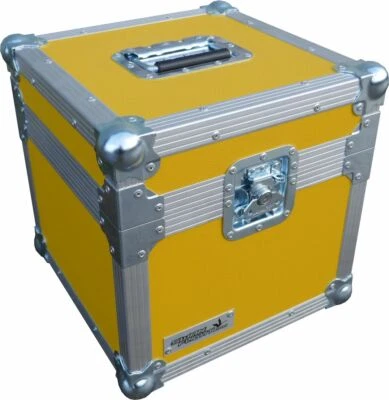 Flight Case Swan 12" Single LP 100 Vinyl Record Box (Yellow Rigid PVC) - Image 1 of 4
