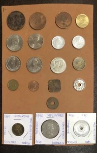 20 Coins-FAR EAST China Republic,Philippines,Thailand,Japan,Lao,Malaya,Hong Kong - Picture 1 of 4