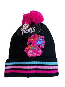 DreamWorks Niñas Trolls Pom Invierno Sombrero Guante Set para Niñas Pequeñas Edad 4-7 - Imagen 1 de 4