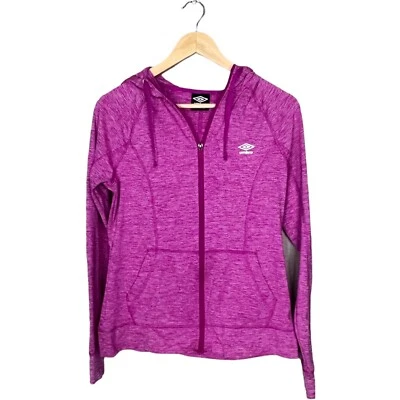 Chaqueta Umbro Mujer Mediana Sudadera con Capucha Rosa Cremallera Completa Manga Larga Bolsillos Ropa Activa Foto 1 de 4