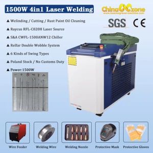 Máquina de limpieza de corte de soldadura soldador láser Raycus 1500 W 4 en 1 doble Wooble - Imagen 1 de 15