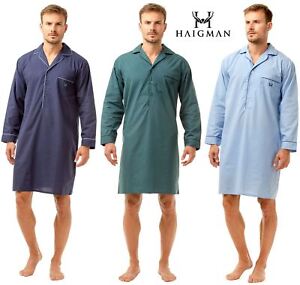 Poly Cotton Long Sleeve Knee Length Nightshirt Haigman Nightwear 7290