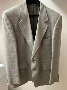 VTG Evan Picone Jacket Men’s 44R Gray Tweed Multicolor Cross Stitch Made In USA - Picture 1 of 8