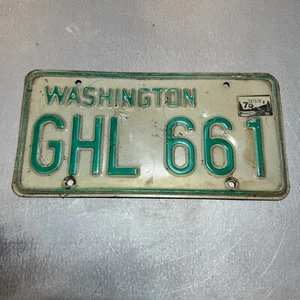 Matrícula original 1975 Washington #GHL 661 - Imagen 1 de 2