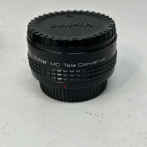 Pentax K Mount Vivitar MC Teleconverter 2x-22 W/Lens Cap And Case - Picture 1 of 6