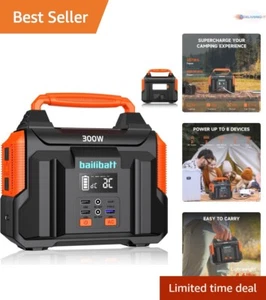 Portable Power Station Lithium 300W 257Wh AC Outlets for Camping Travel Emerg... - Picture 1 of 9