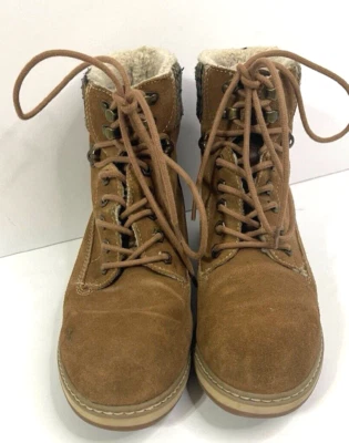 Womens Boots Size 9.5 White Mountain Beige Leather Above Ankle Boot Fleece Lined - Imagem 1 de 4