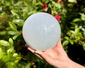 JUMBO 5" Selenite Crystal Spheres (Crystal Ball, Selenite Ball, Selenite Sphere) - Picture 1 of 10
